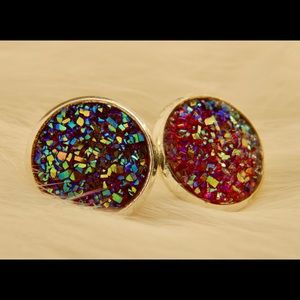 Druzy Stud Earrings